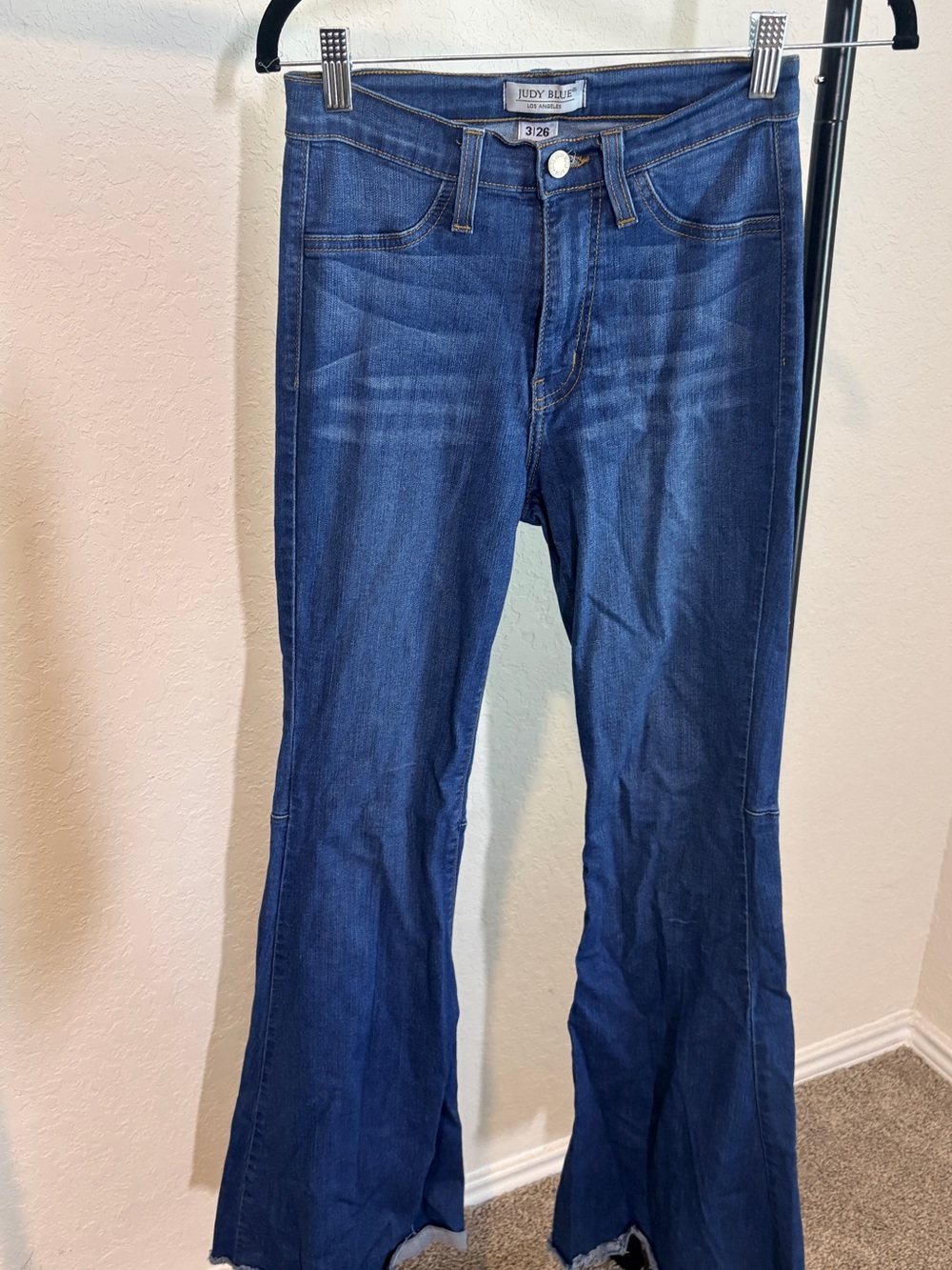 Judy Blue Medium-Dark Blue Flared Jeans